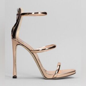 Giuseppe Zanotti Harmony 90 Rose Gold Metallic Sandals – Size 40 – Made in Italy